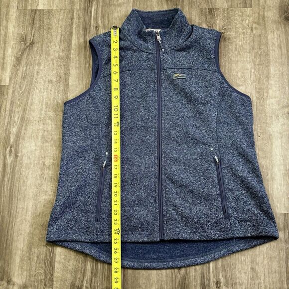 Orvis Blue Fleece Knit Vest Men's Size XL Full Zip, Zip Pockets - Picture 6 of 7